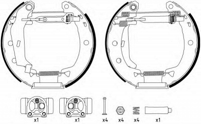 HELLA PAGID 8db355003821 -  Комплект тормозных колодок